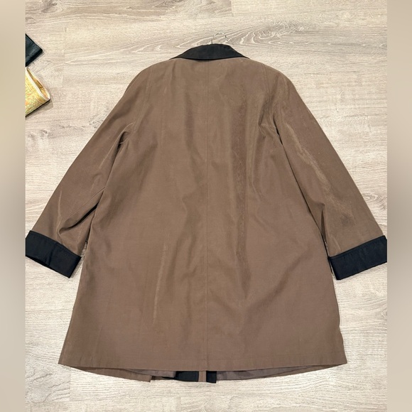 Gallery Women's Trench Coat, Size L Brown, brown Lining Rain Peacoat - Picture 6 of 9